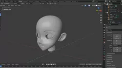 Anime female head base model
