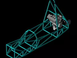assemby chassis with engine
