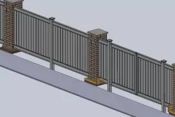 Columns & Vinyl Fence Assembly