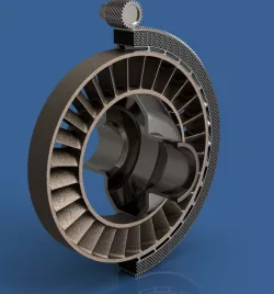 COMPRESSION LOADED CERAMIC TURBINE DISC TECHNOLOGY.