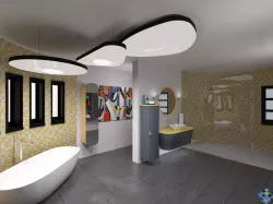 Curved Retro Bathroom