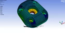 Engine case with thermal analysis