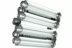 Explosion Proof Fluorescent Lights for Paint Booths, Oil Rigs, Boats -2 foot-4 Lamp- Multi-Voltage