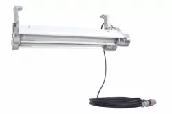 Explosion Proof Paint Spray Booth LED Lighting - 2 Foot, 2 Lamp Fixture - 50' Cord Pin + Sleeve Plug