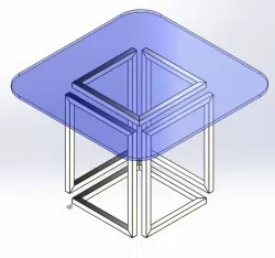 Floating Cube Table