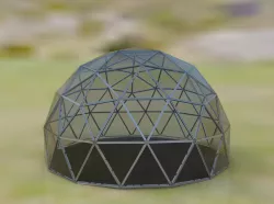 GEODESIC DOME, DOME 3V,3/9,WIREFRAME,3D SKETCH DOME