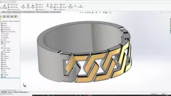 Hex ring Gold and Platinum
