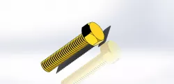Hexagonal thread bolt