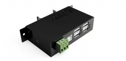Industrial 4 Port USB 2.0 Powered Hub with Power Adapter for PC-MAC