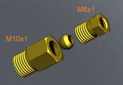 M10x1 Oil compression fitting
