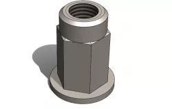 M5 Flange Head Hexagon Body Blind Rivet Nut - Open End