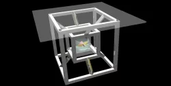 Mesa cubo dentro e un cubo