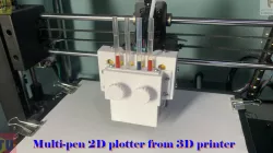multi-pen 2D plotter add to 3D printer