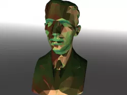 Nikola Tessellated - Low Poly - 3D printable Nikola Tesla Pun