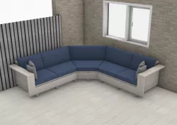 Pinewood corner sofa