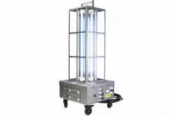 Portable Industrial UV Sanitation Light - Kills 99% of Viruses - 1,000 sq.ft. Area - (8) UVC Lamps - Digital Timer - 25' SOOW Cord