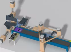 Robotic cell for electronics assembling