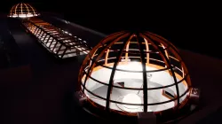 Roof lamp combined with a chandelier in the style