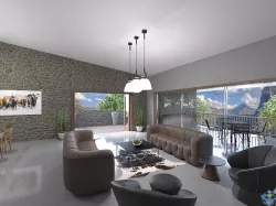 Rustic Open Plan Living Area