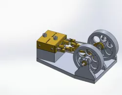 simple 2 cylinder horizontal mill steam engine