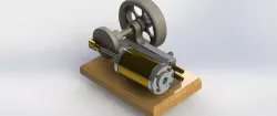 Single Cylinder Oscillating Steam Engine