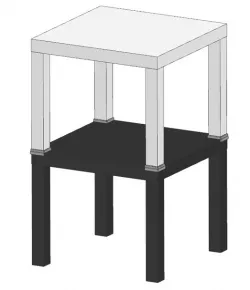 Spacer for IKEA Lack furniture side table
