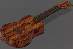 Ukulele Simple 3D Cad Model Instrument WoodenK
