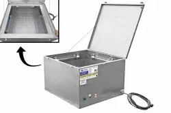 UV Box for Packages - Kills 99.99% of Viruses - 120V - (15) UVC Fluorescent Lamps - UV Oven - Holds 26"L x 26"W x 16"H Packages - Wire Basket