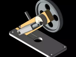 45DEG SINGLE CYLINDER OSCILLATING STEAM ENGINE