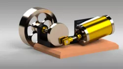 A Simple oscillating steam engine with one cylinder