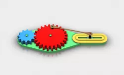 A SIMPLE SPUR GEAR WITH A SLIDER MODELING