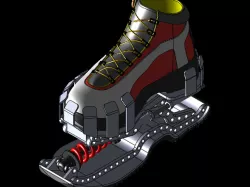 Articulating and Impact Absorbing Suspension Shoe Adapter