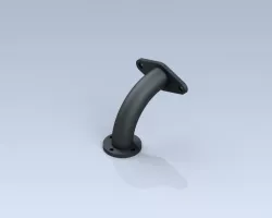 caddexpert CAD 3D Exercise 124/ Flange elbow/ codo con brida Autodesk Inventor Pro