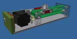 Compound belt drive linear positioner for harsh environment