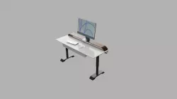 Computer Table with Hydraulic height adjust