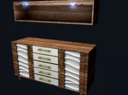 CONSOLE -+ SHELVES HANG ON WALL 2