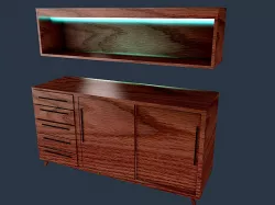 CONSOLE + SHELVES HANG ON WALL