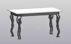 Dummy table leg