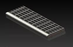 Escalón de rejilla, Steel grate step