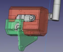 ESP32-CAM box for 3D printer, mounted on vertical plane