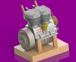 ETW - Seagull 10cc A Twin 4-Stroke Air Cooled Engine.