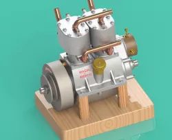 ETW - Seagull 10cc A Twin 4-Stroke Water Cooled Engine.