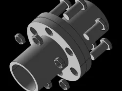 Flange Coupling with exploded view