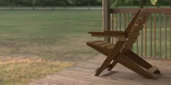 folding chair, house chair, comfort chair, wooden chair, render photo with solidwork file