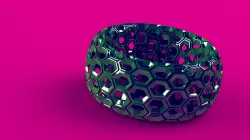Honeycomb pattern Bracelet using Solidworks