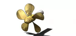 Marine propeller with shaft