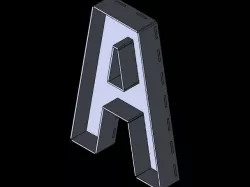 MDF 3 mm letter BOX "A"