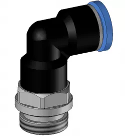 Niple air Ø8 x 1/4" - 18 NPT- fast connector 90 degree