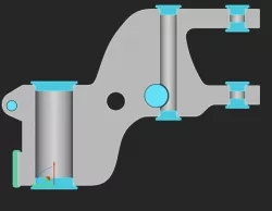 nTopology Masking Plugs for Drill Press Casting