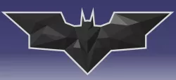 Origami Style Batrang Dual Tone Awesomeness